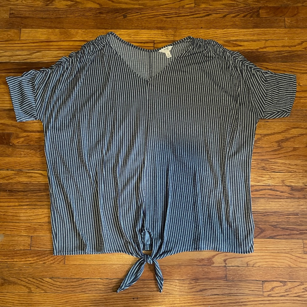 Tie Front Terra And Sky Top